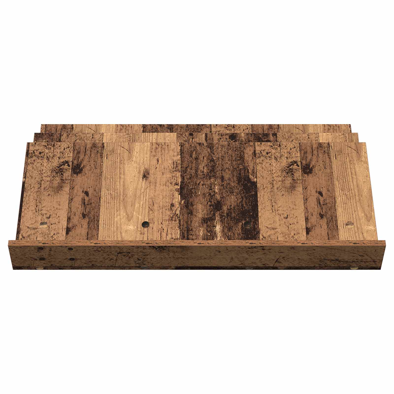 vidaXL Regał na gazety z półką Stare drewno 90 x 53 x 28,5 cm