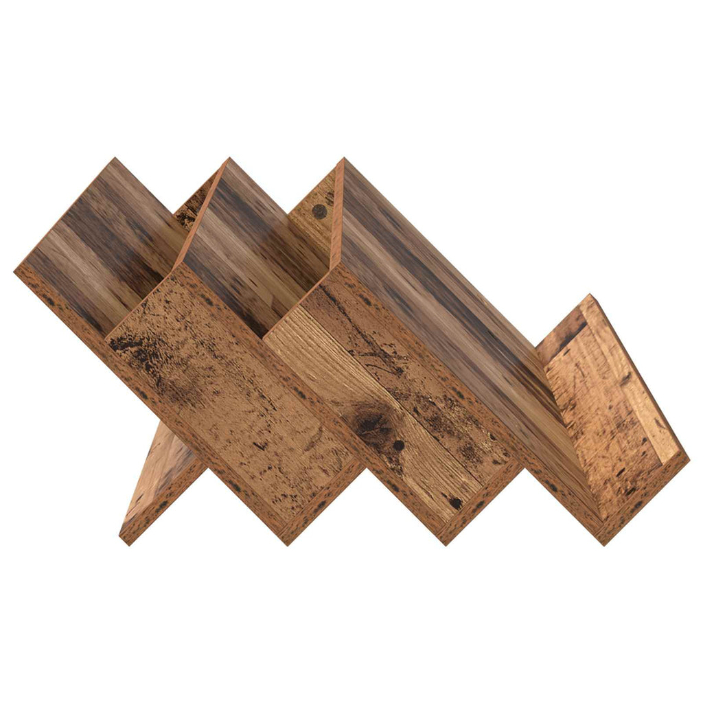 vidaXL Regał na gazety z półką Stare drewno 90 x 53 x 28,5 cm