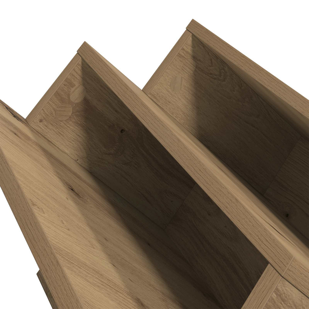 vidaXL Regał na gazety z półką Dąb rzemieślniczy 90 x 53 x 28,5 cm