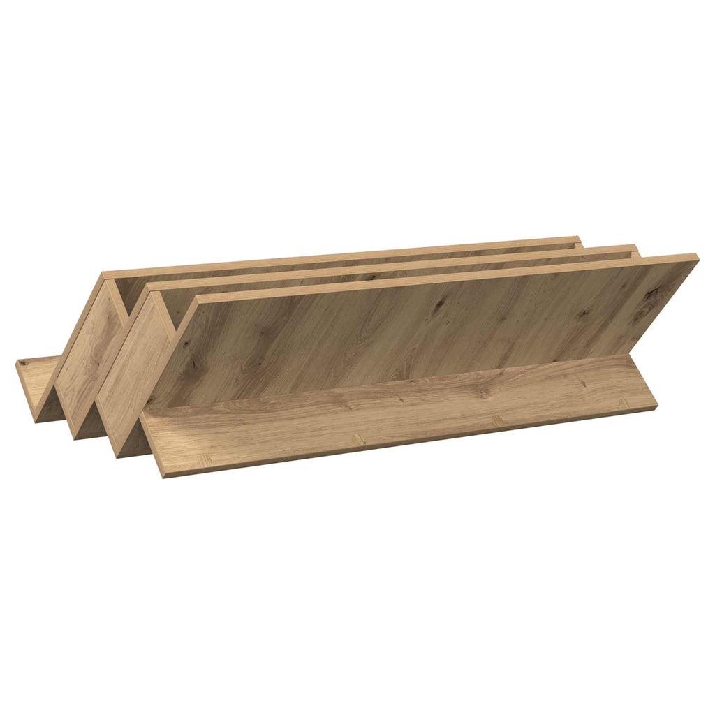 vidaXL Regał na gazety z półką Dąb rzemieślniczy 90 x 53 x 28,5 cm