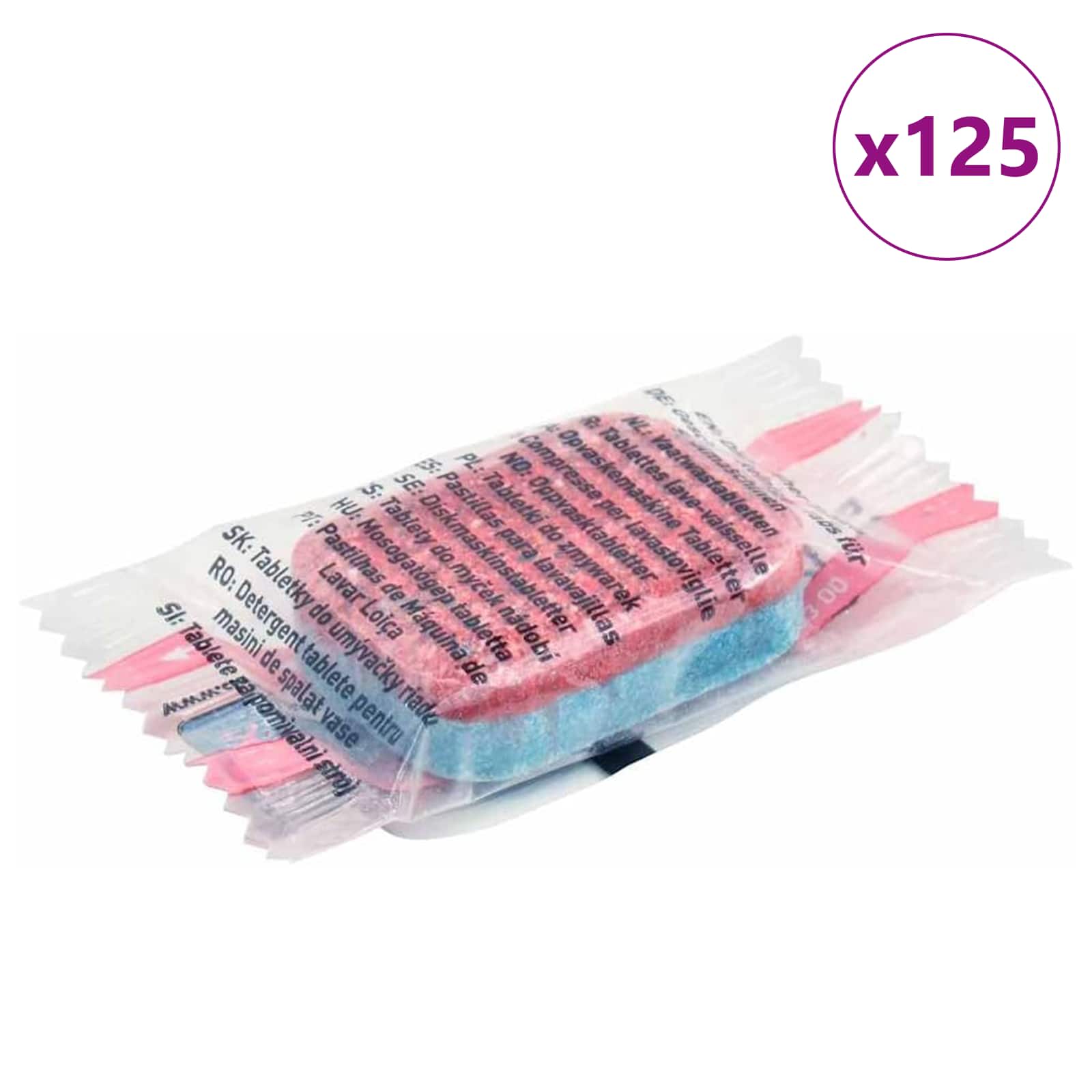 vidaXL Tabletki do zmywarek 125 pcs