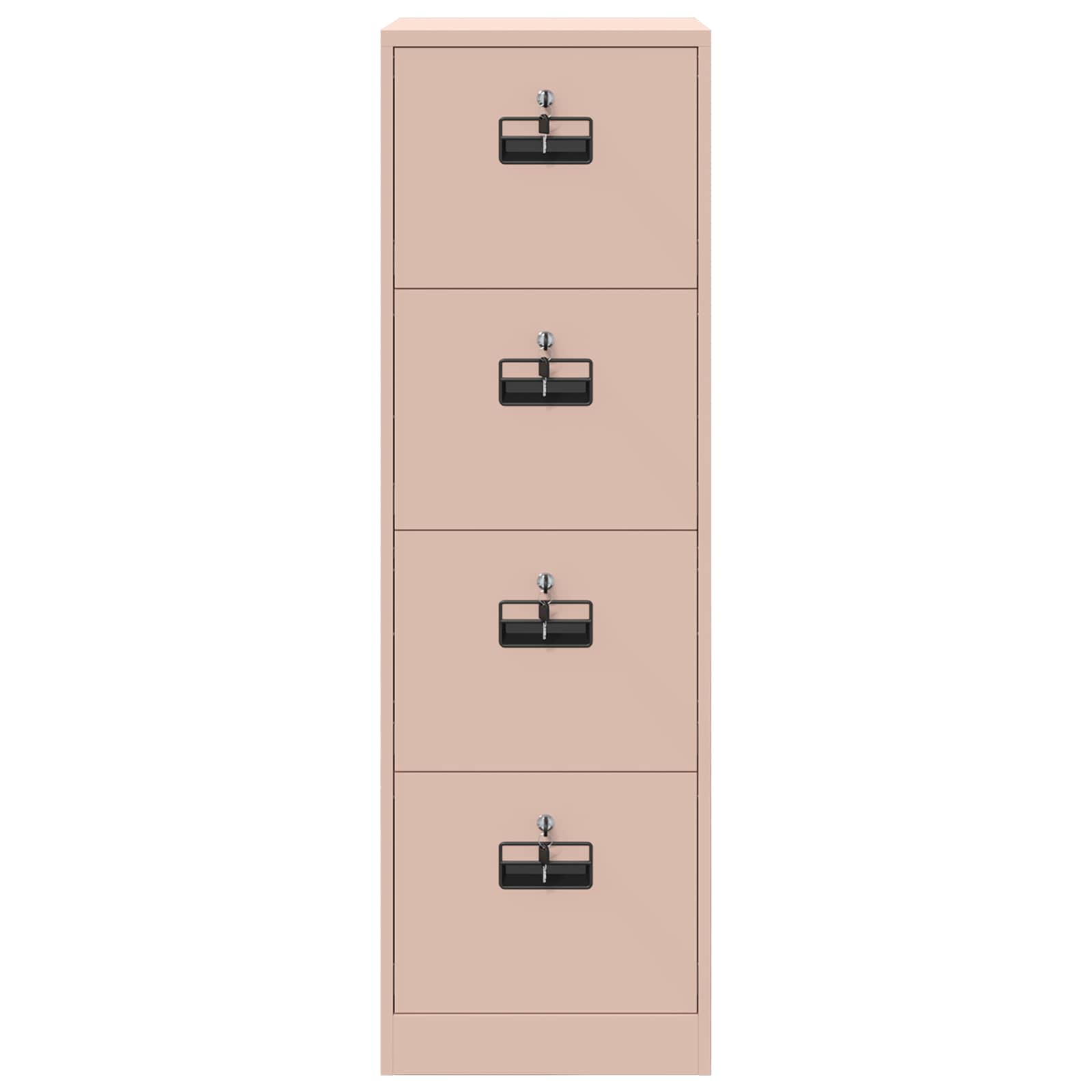vidaXL Szafka na dokumenty z szufladą 2 pcs Różowy 44 x 50 x 139 cm