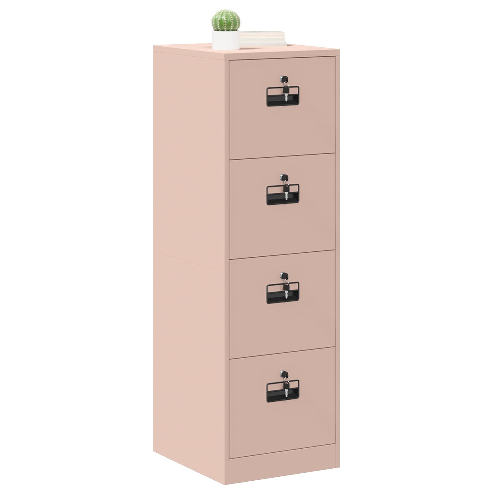 vidaXL Szafka na dokumenty z szufladą 2 pcs Różowy 44 x 50 x 139 cm