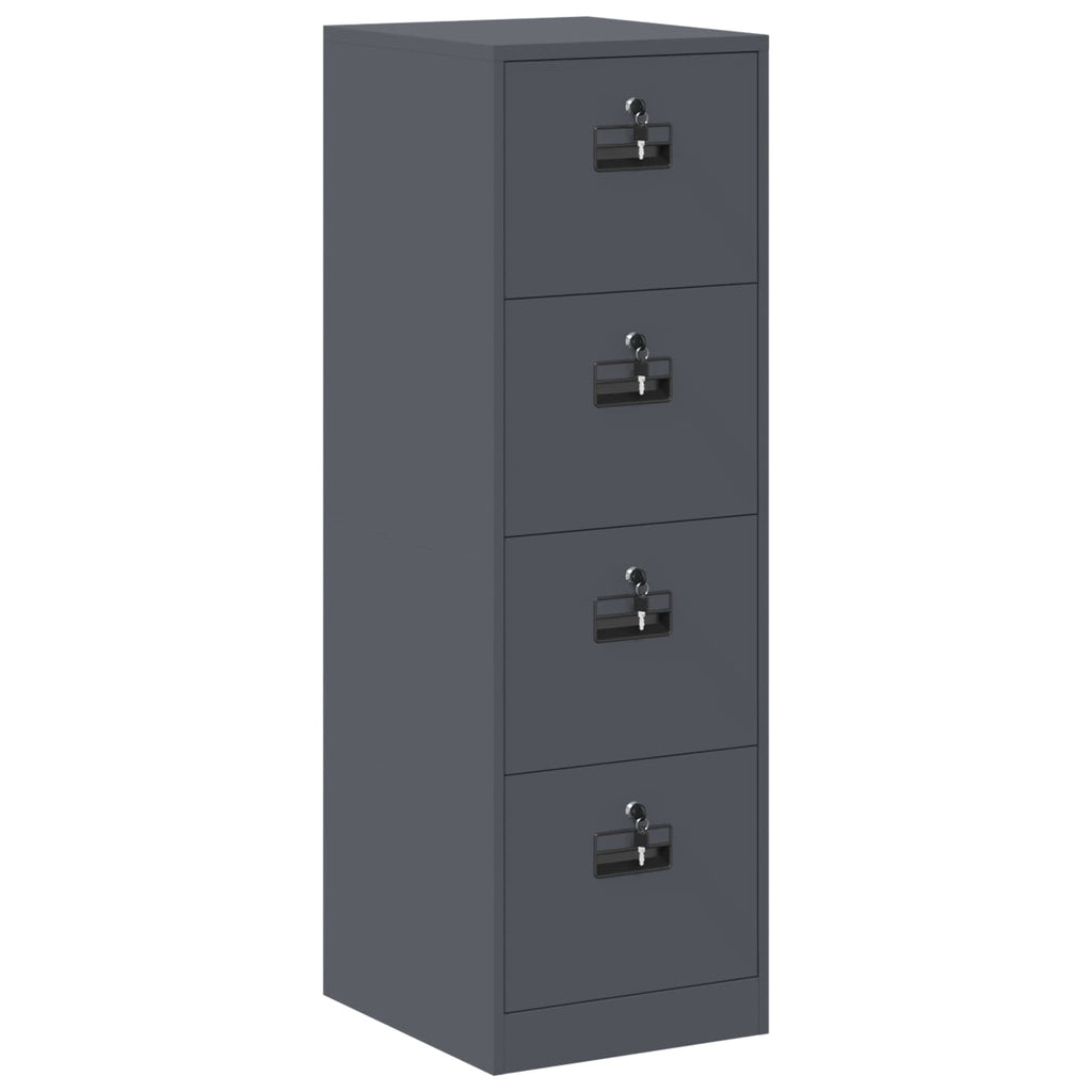 vidaXL Szafka na dokumenty z szufladą 2 pcs Antracyt 44 x 50 x 139 cm