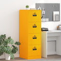 vidaXL Szafka na dokumenty 2 pcs Musztardowy Żółty 44 x 50 x 139 cm