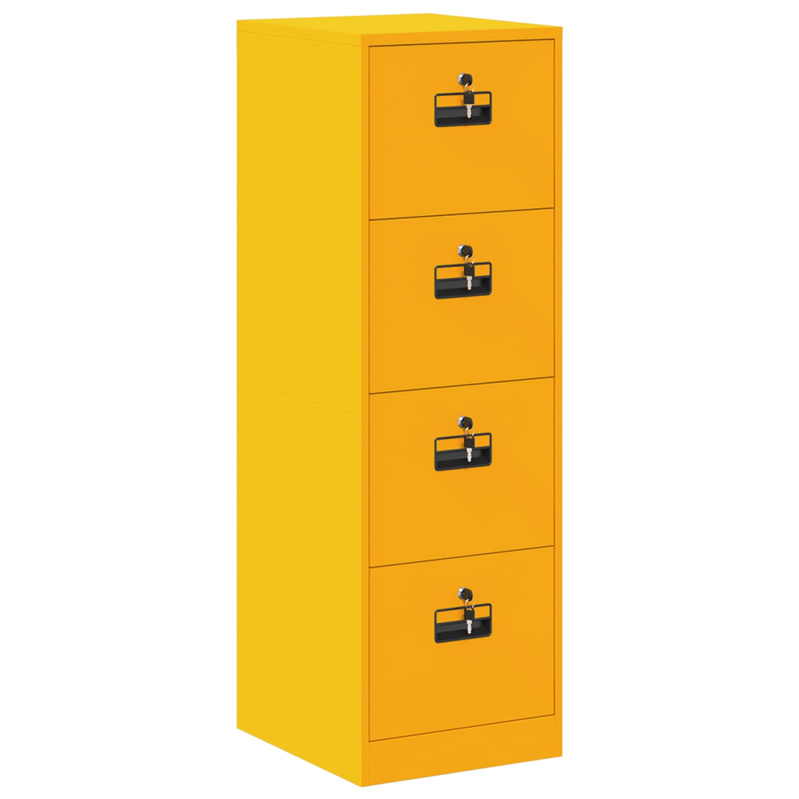 vidaXL Szafka na dokumenty 2 pcs Musztardowy Żółty 44 x 50 x 139 cm