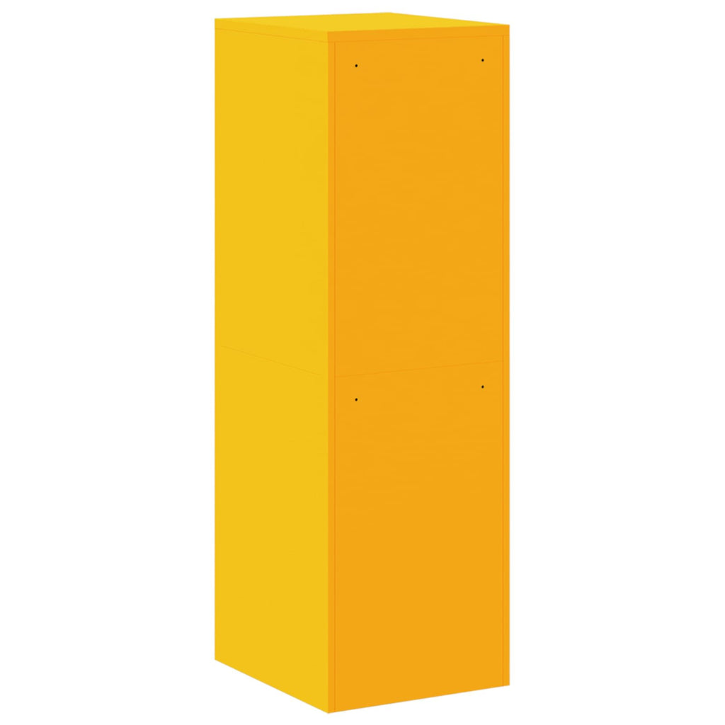 vidaXL Szafka na dokumenty 2 pcs Musztardowy Żółty 44 x 50 x 139 cm