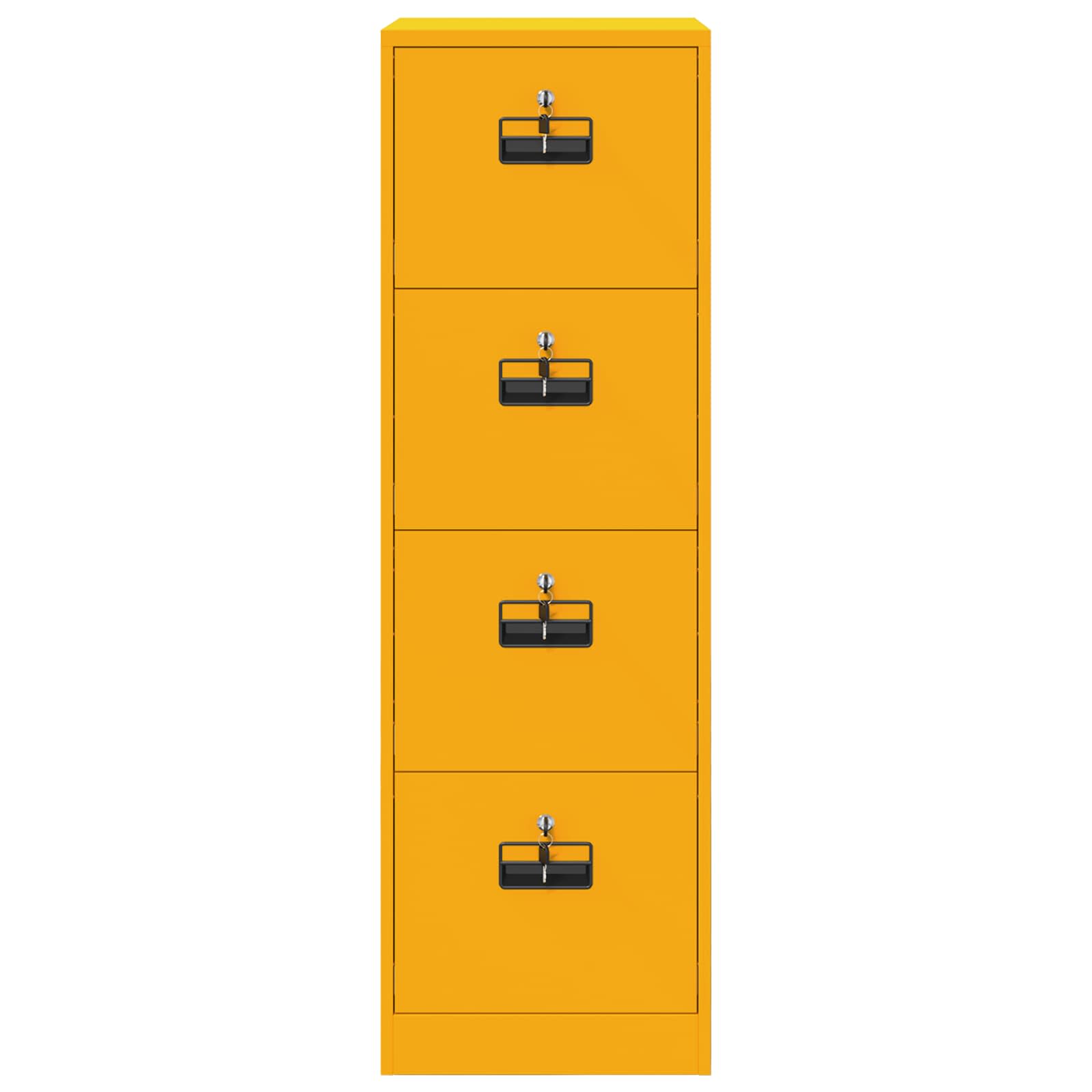 vidaXL Szafka na dokumenty 2 pcs Musztardowy Żółty 44 x 50 x 139 cm