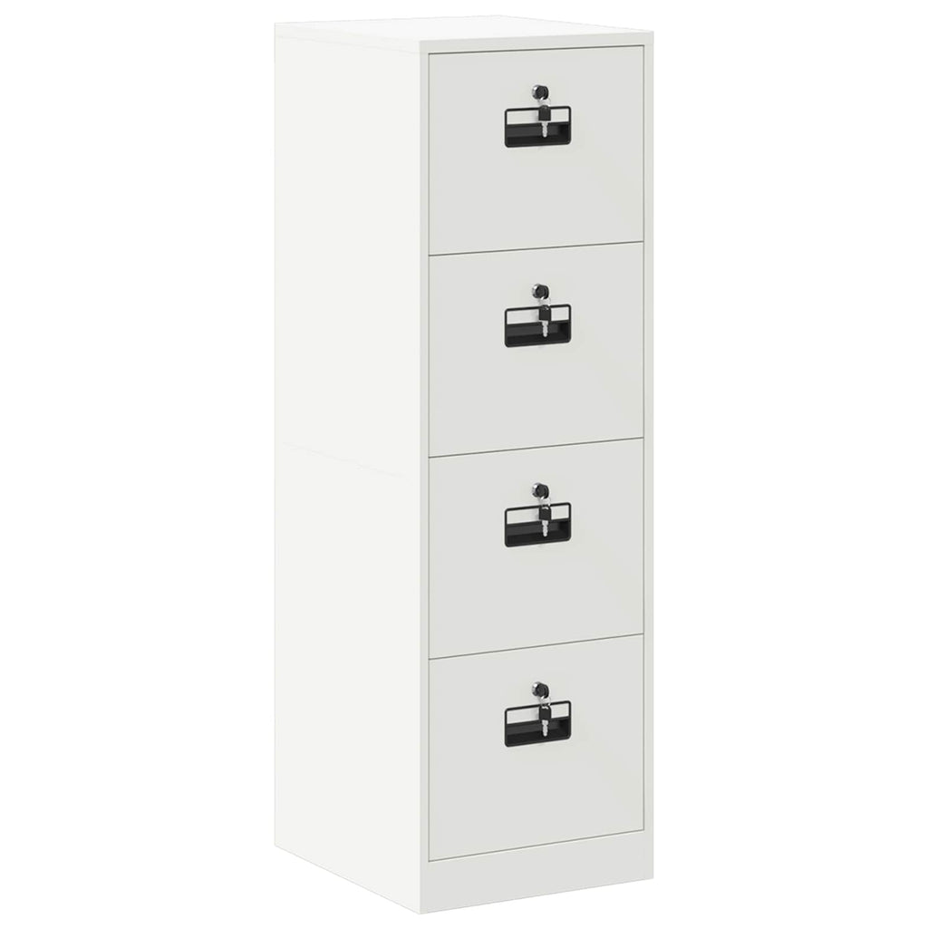vidaXL Szafka na dokumenty z szufladą 2 pcs Biały 44 x 50 x 139 cm