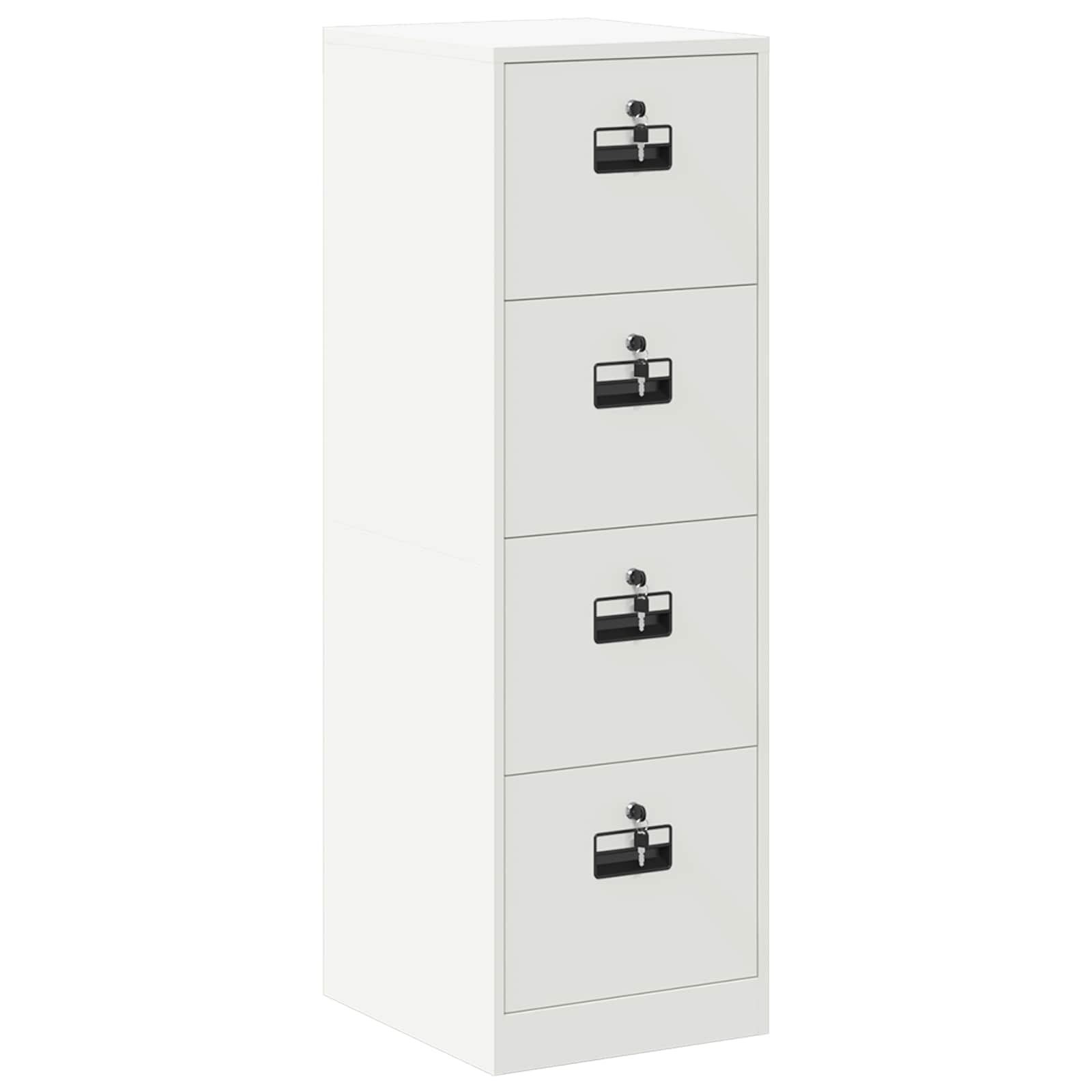 vidaXL Szafka na dokumenty z szufladą 2 pcs Biały 44 x 50 x 139 cm