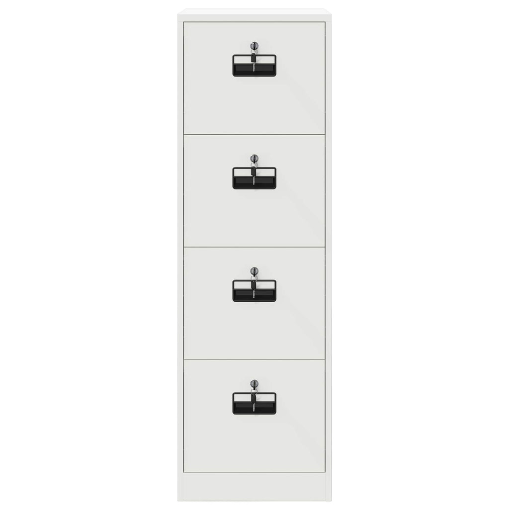 vidaXL Szafka na dokumenty z szufladą 2 pcs Biały 44 x 50 x 139 cm