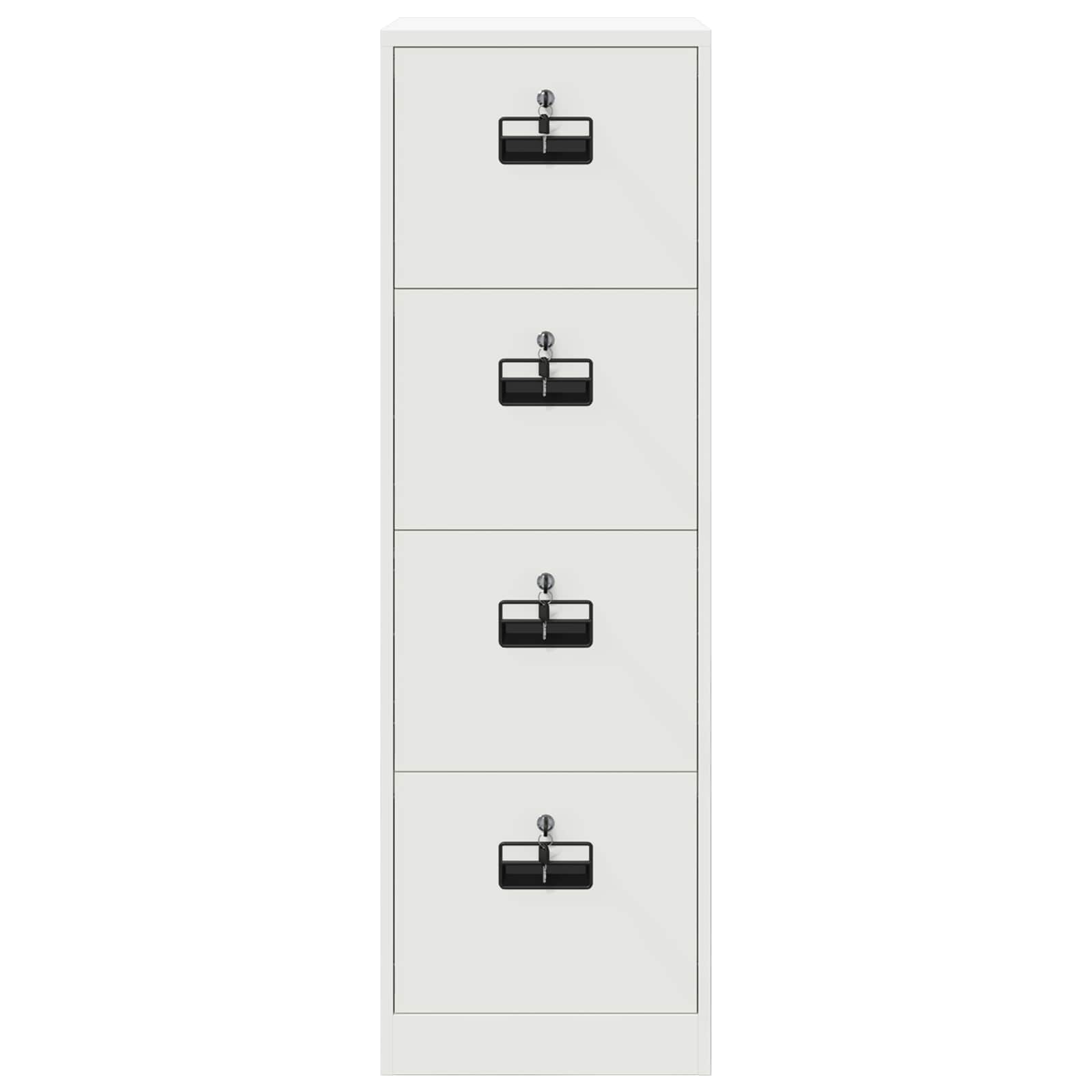 vidaXL Szafka na dokumenty z szufladą 2 pcs Biały 44 x 50 x 139 cm