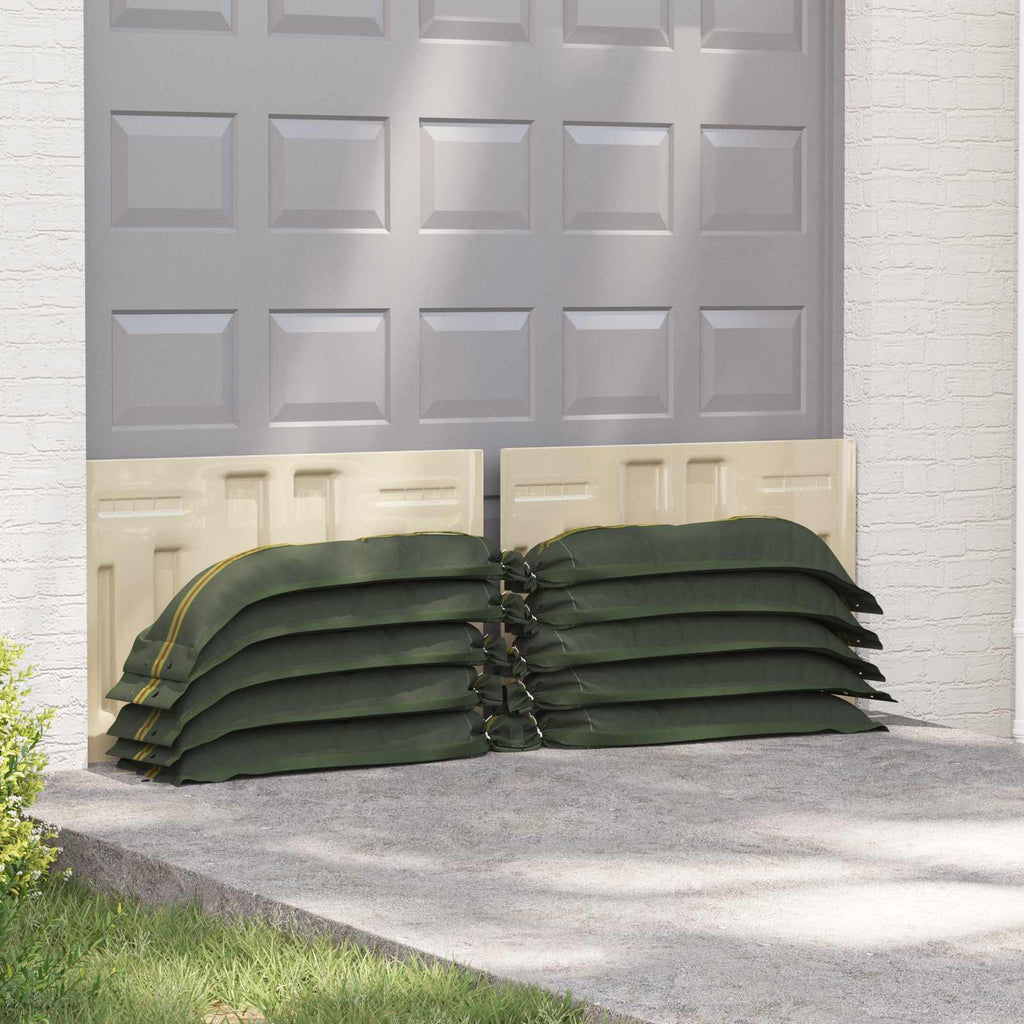 vidaXL Worki z piaskiem 25 pcs Ciemna zieleń 120 x 27 cm HDPE