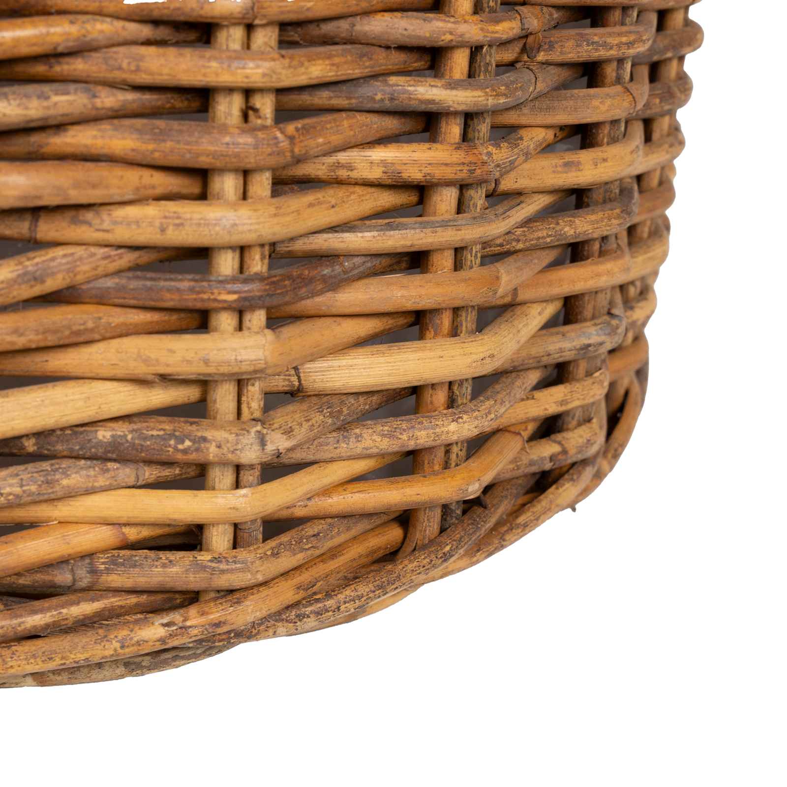vidaXL Kosz na rośliny 2 szt. Naturalny Brąz Rattan Kubu