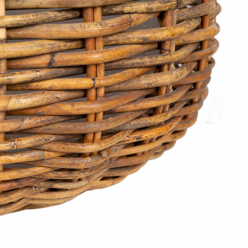 vidaXL Kosz na rośliny 2 szt. Naturalny Brąz Rattan Kubu