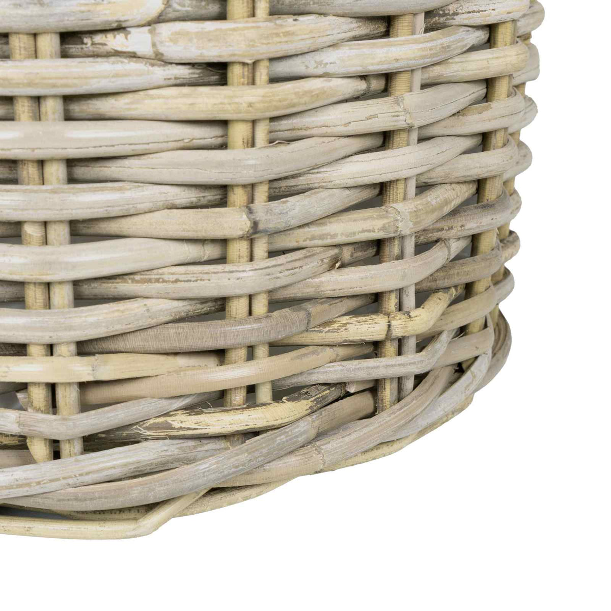 vidaXL Koszyk na rośliny GENDT 3 szt. Naturalna szarość Rattan Kubu