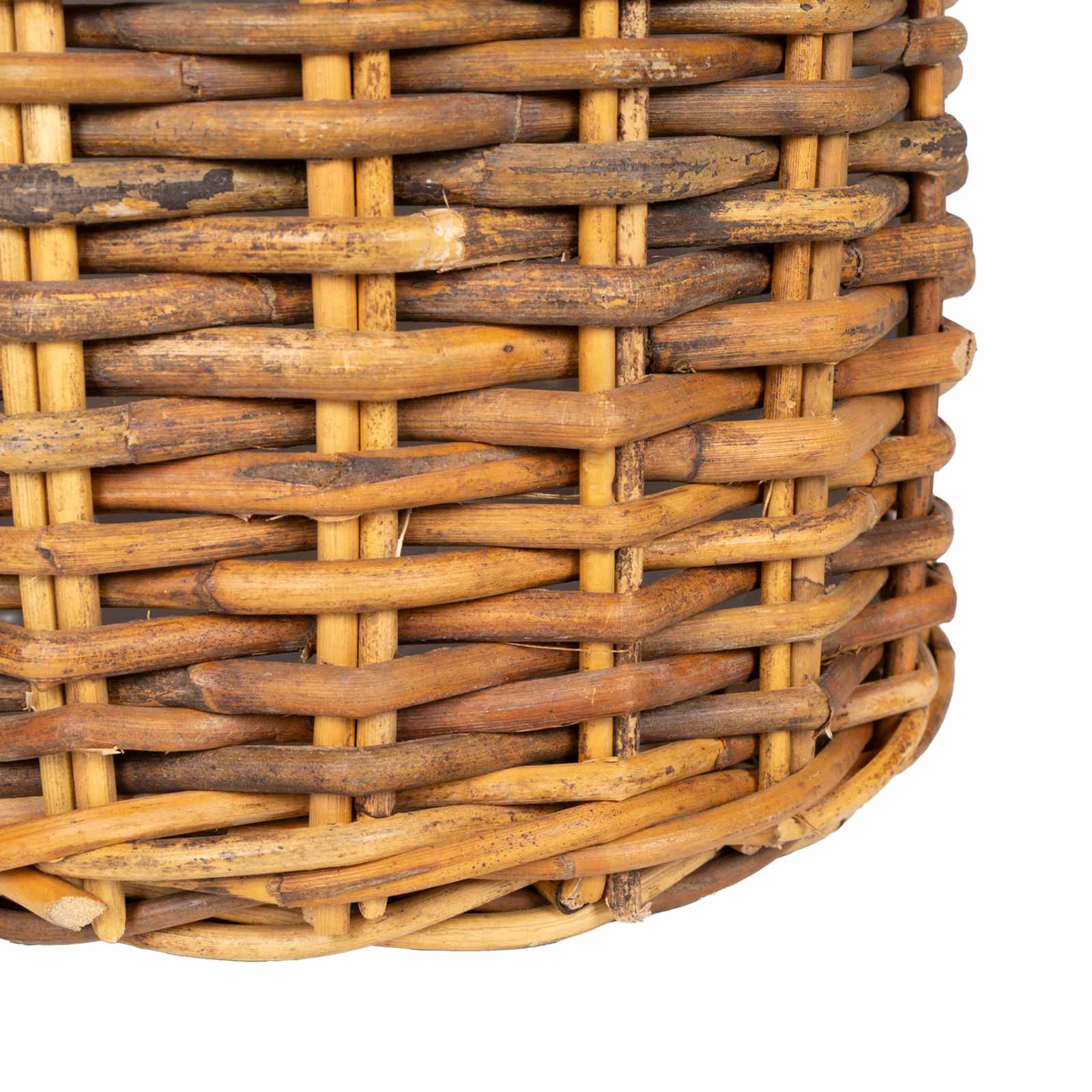 vidaXL Kosz na rośliny 2 szt. Naturalny Brąz Rattan Kubu