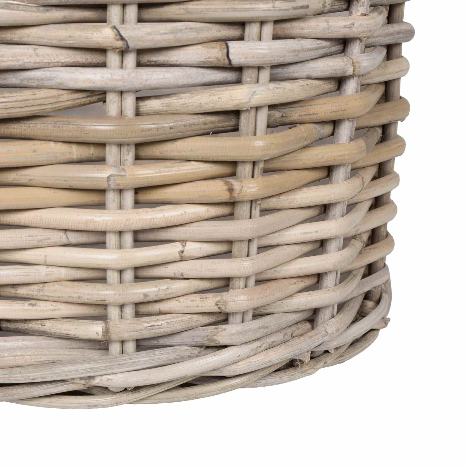 vidaXL Kosz na rośliny 2 szt. Naturalna szarość Rattan Kubu