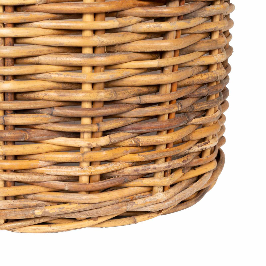 vidaXL Kosz na rośliny 2 szt. Naturalny Brąz Rattan Kubu
