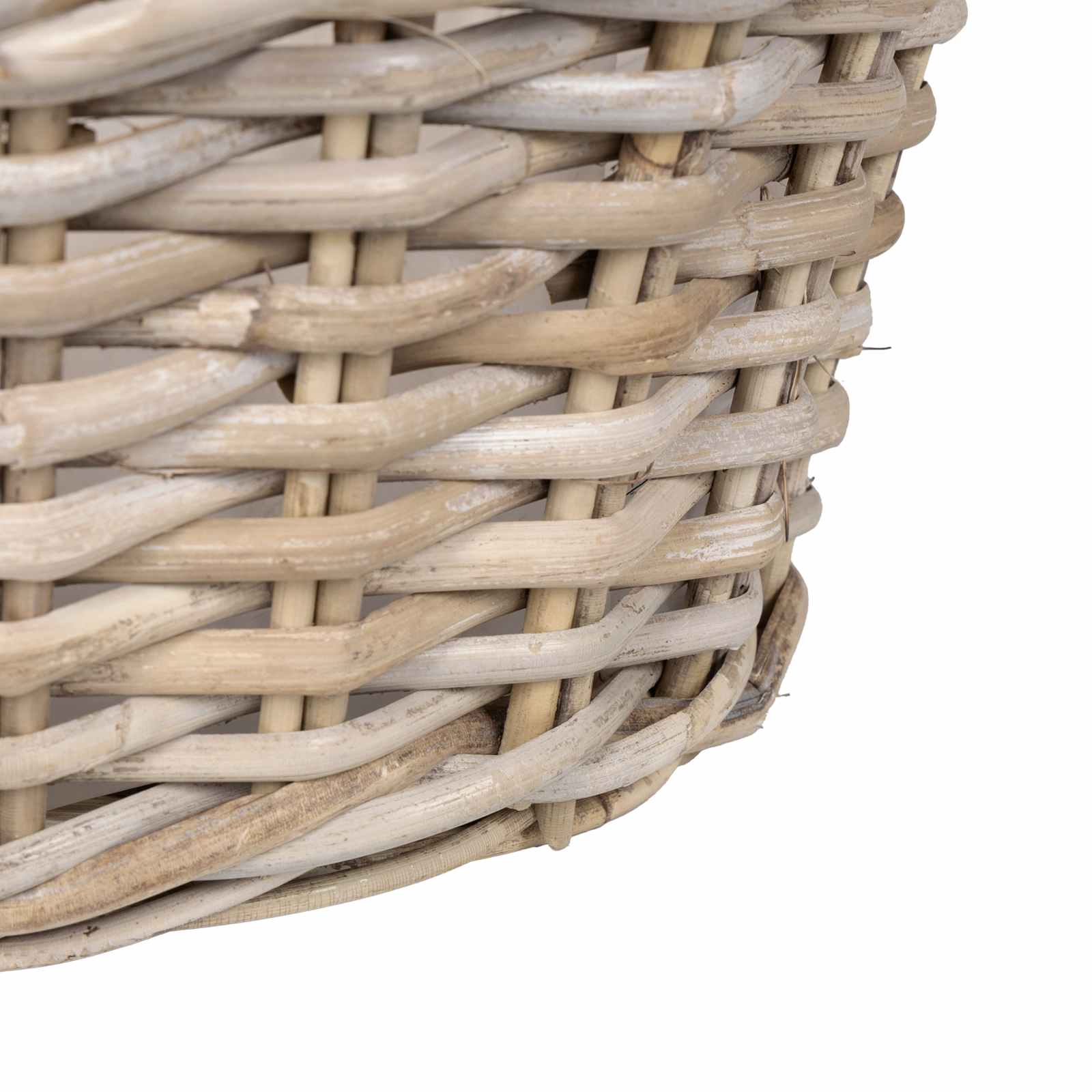 vidaXL Kosz na rośliny 2 szt. Naturalna szarość Rattan Kubu