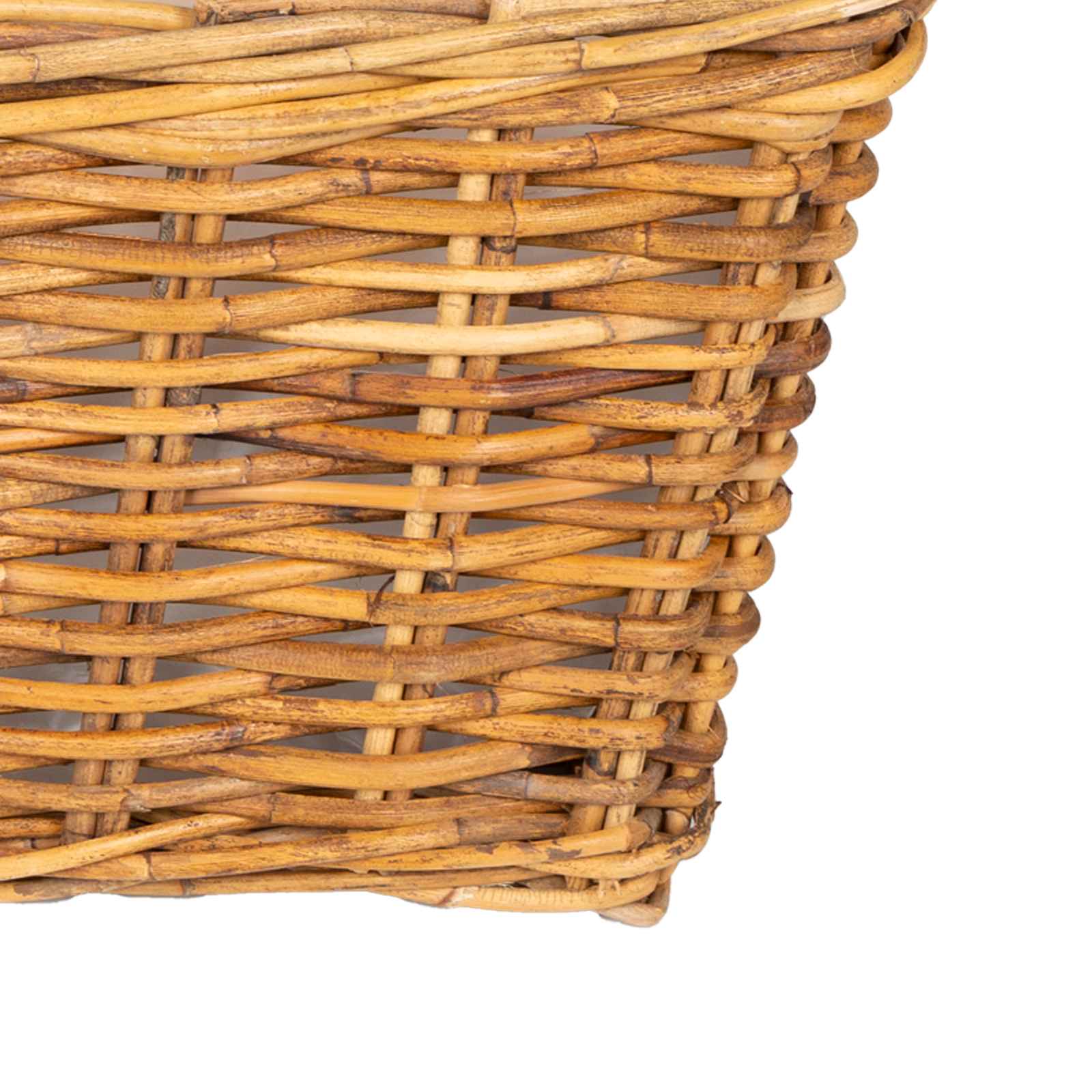 vidaXL Kosz na rośliny 3 szt. Naturalny Brąz Rattan Kubu