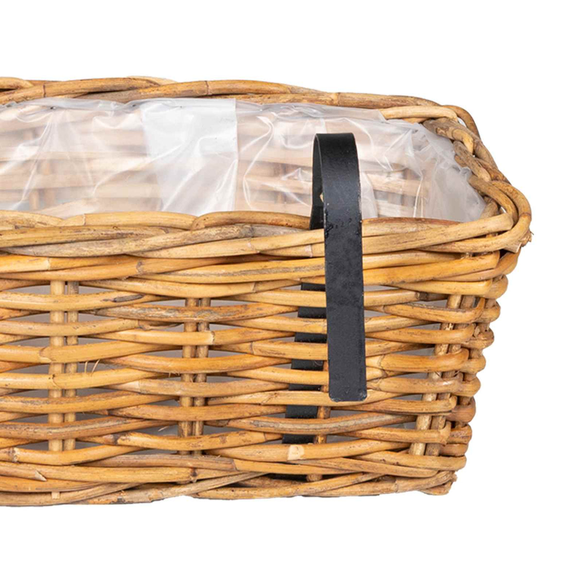 vidaXL Hanging Planter Kosz GENDT 2 szt. Naturalny Brąz Rattan Kubu