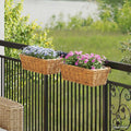 vidaXL Hanging Planter Kosz GENDT 2 szt. Naturalny Brąz Rattan Kubu