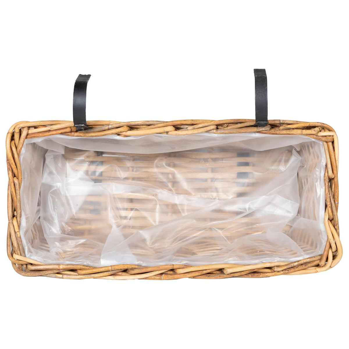 vidaXL Hanging Planter Kosz GENDT 2 szt. Naturalny Brąz Rattan Kubu