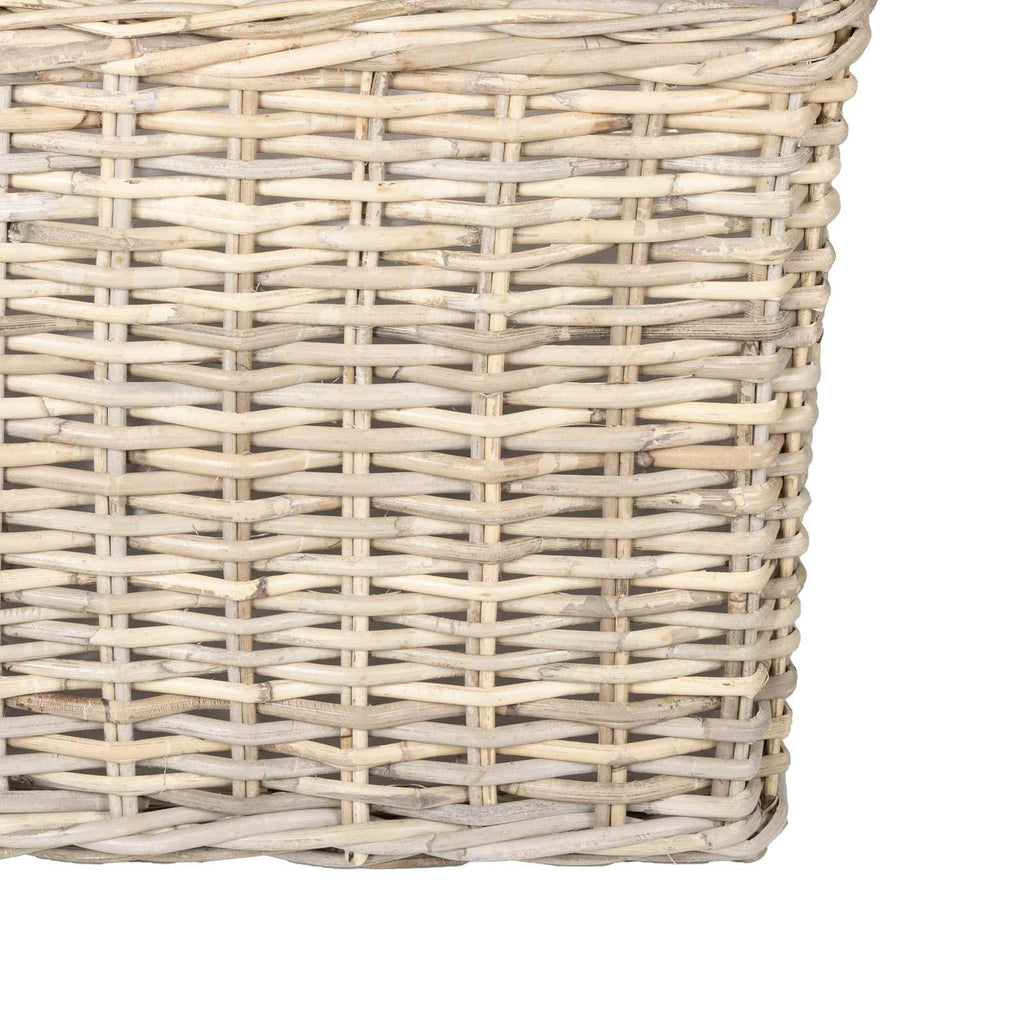vidaXL Kosz na rośliny 2 szt. Naturalna szarość Rattan Kubu