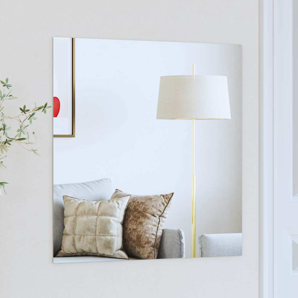 vidaXL Lustro ścienne Kwadrat 60 x 60 cm szkło hartowane
