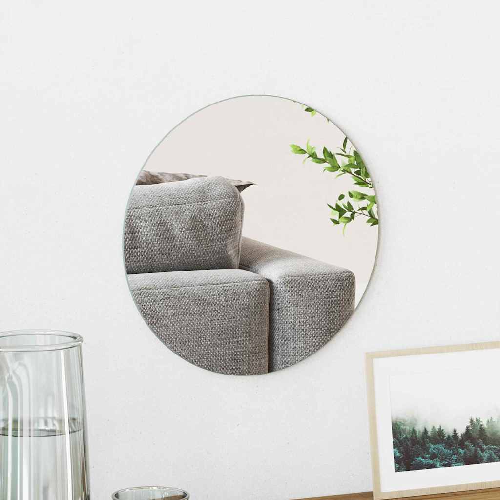 vidaXL Lustro ścienne Okrągły Ø 30 cm szkło hartowane
