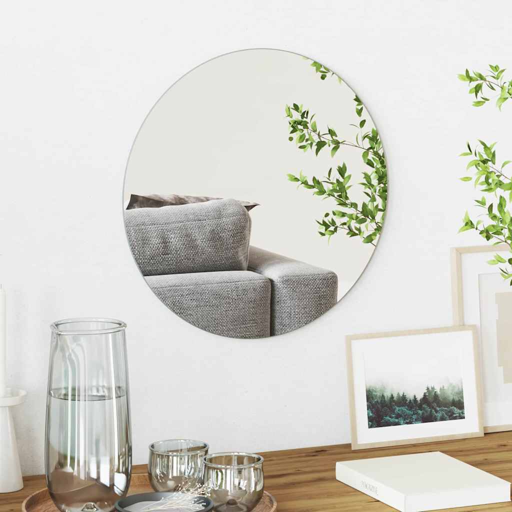 vidaXL Lustro ścienne Okrągły Ø 40 cm szkło hartowane