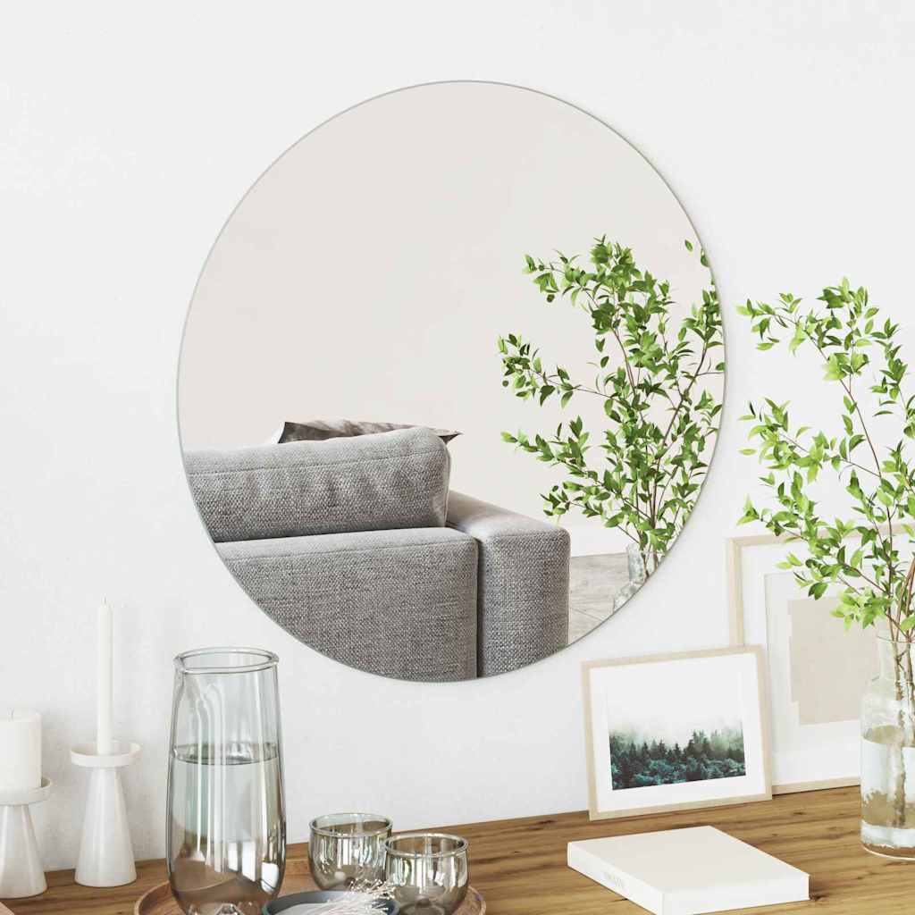 vidaXL Lustro ścienne Okrągły Ø 60 cm szkło hartowane