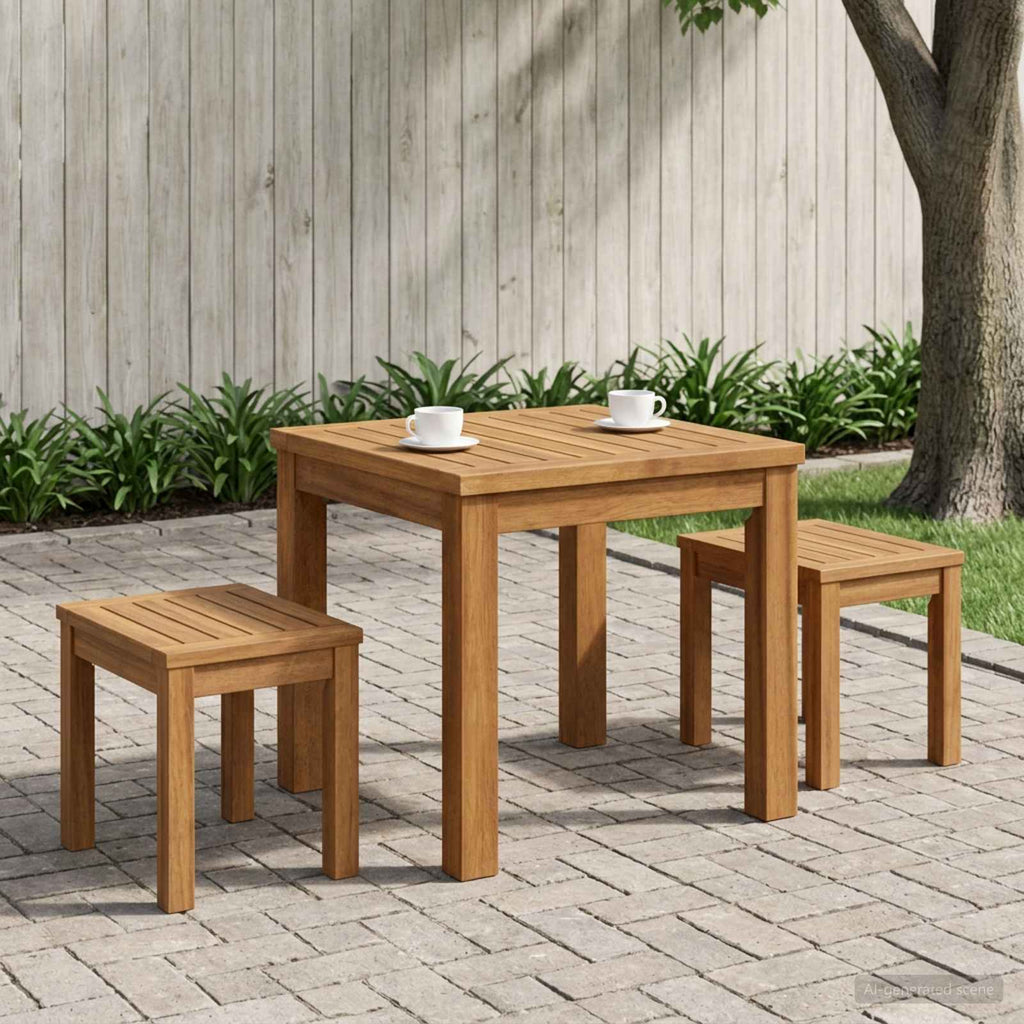 vidaXL Stolik kawowy naturalny 40 x 40,5 x 36 cm Lite Drewno Akacji