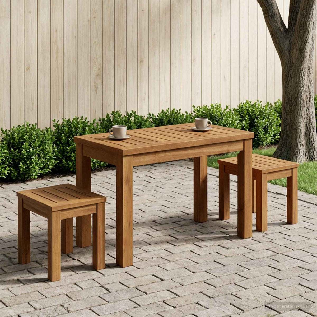 vidaXL Stolik kawowy naturalny 60,5 x 30 x 36 cm Lite Drewno Akacji