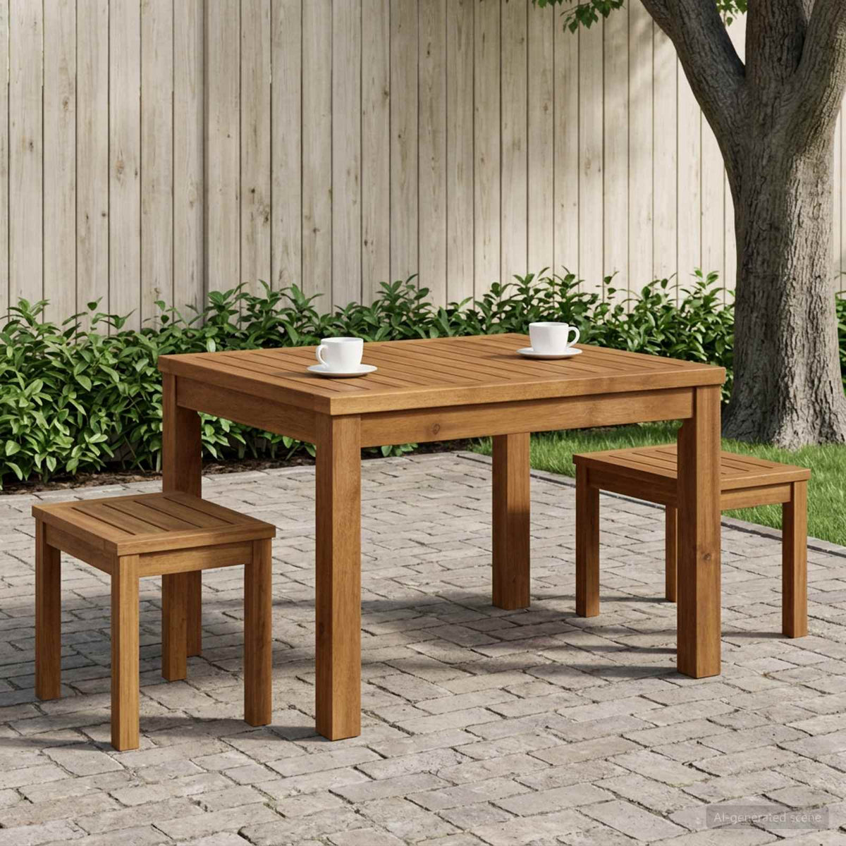 vidaXL Stolik kawowy naturalny 50 x 60,5 x 36 cm Lite Drewno Akacji