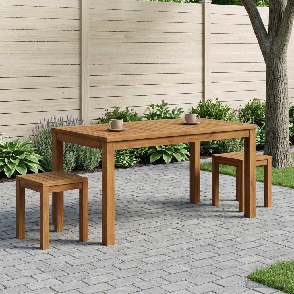 vidaXL Stolik kawowy naturalny 100,5 x 49 x 45 cm Lite Drewno Akacji