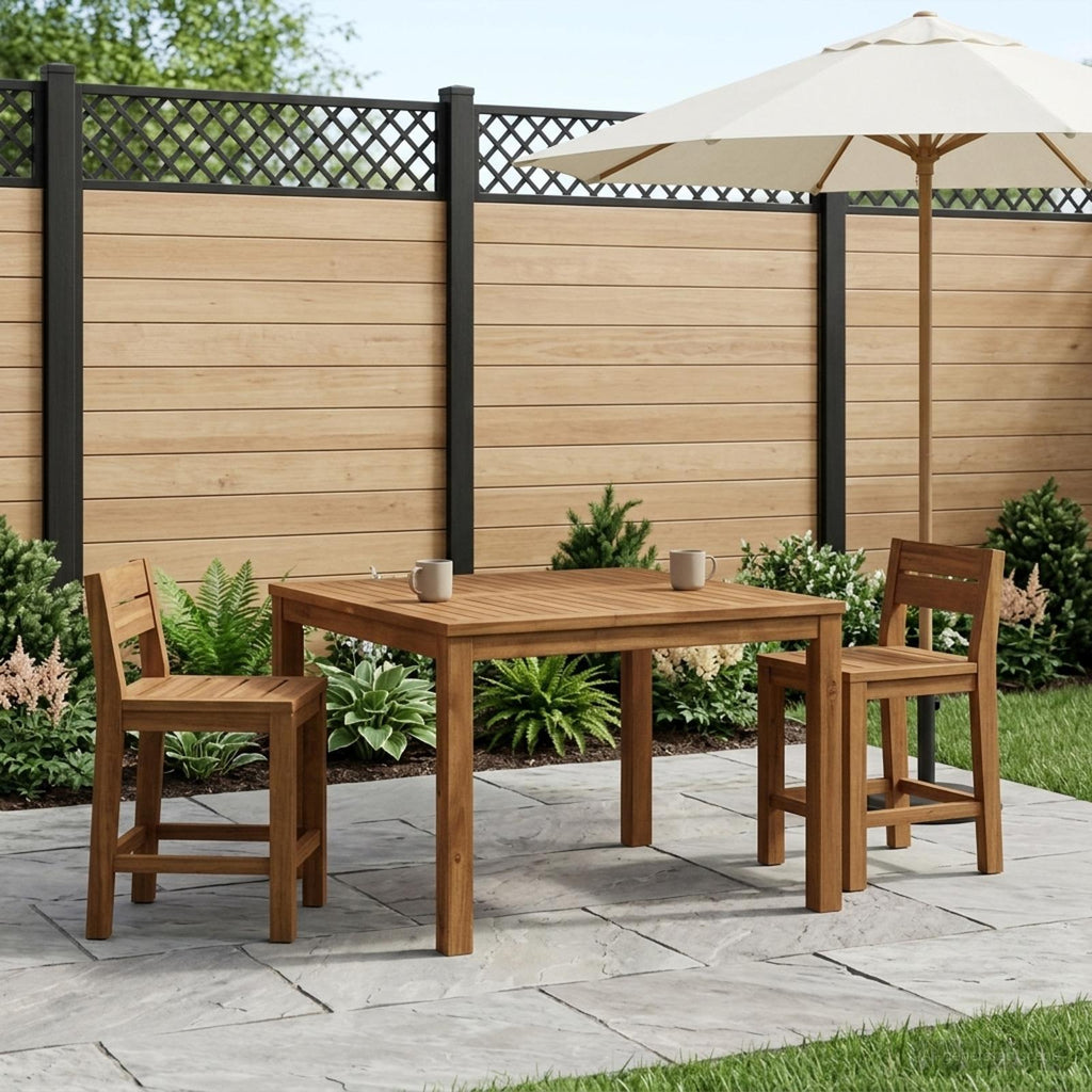 vidaXL Stolik kawowy naturalny 80 x 80,5 x 45 cm Lite Drewno Akacji