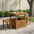 vidaXL naturalny 80,5 x 80 x 75/44,5 cm