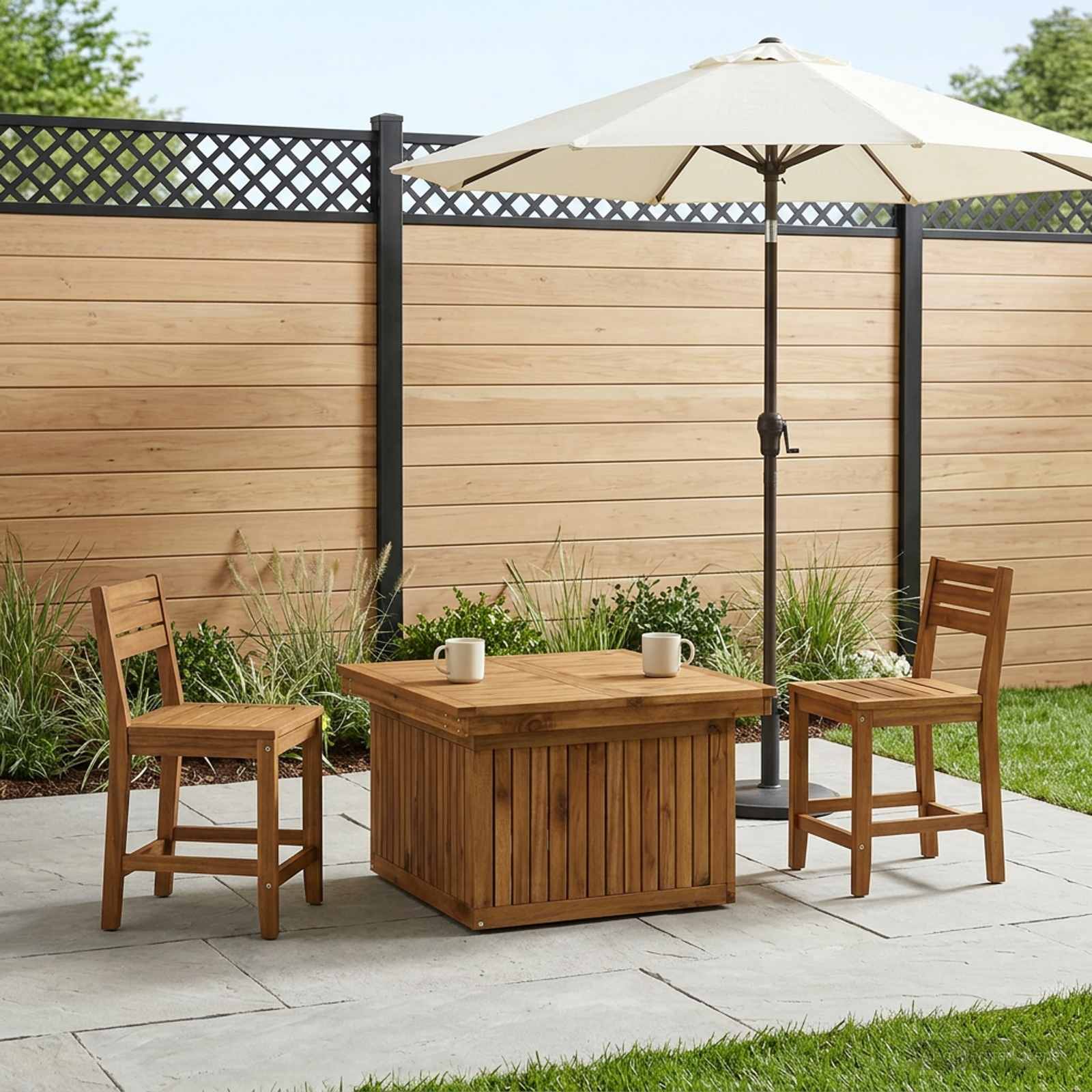 vidaXL naturalny 80,5 x 80 x 75/44,5 cm