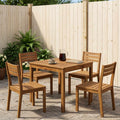 vidaXL Stół do kolacji w ogrodzie naturalny 70 x 68,5 x 75 cm