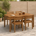 vidaXL Stół do kolacji w ogrodzie naturalny 147 x 88,5 x 75 cm