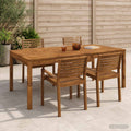 vidaXL Stół do kolacji w ogrodzie naturalny 196 x 100,5 x 75 cm