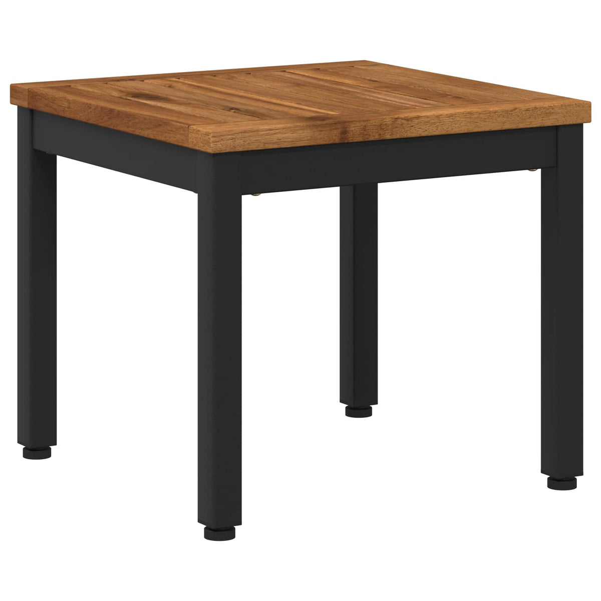 vidaXL Stolik kawowy Naturalny i czarny 40 x 40,5 x 36 cm