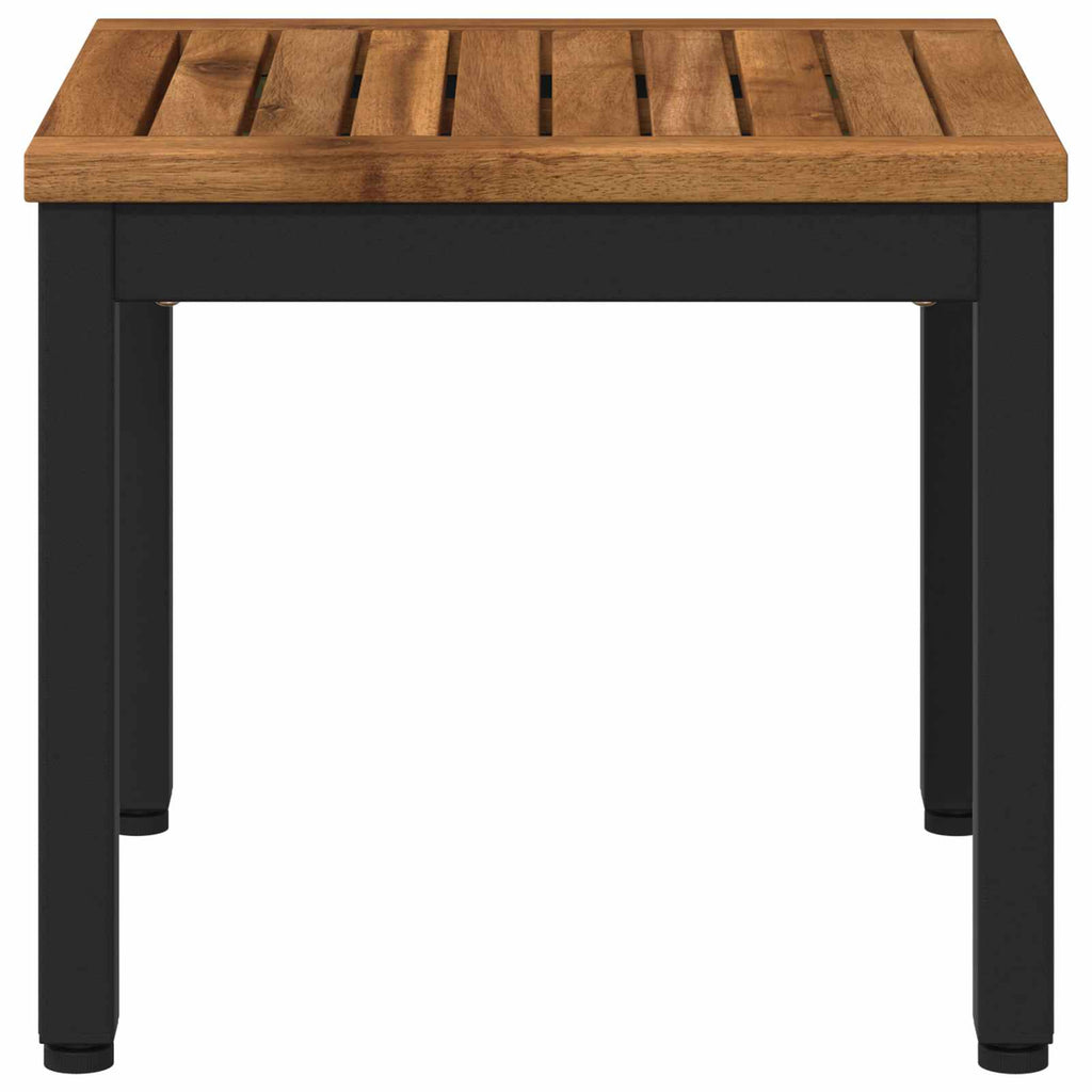 vidaXL Stolik kawowy Naturalny i czarny 40 x 40,5 x 36 cm