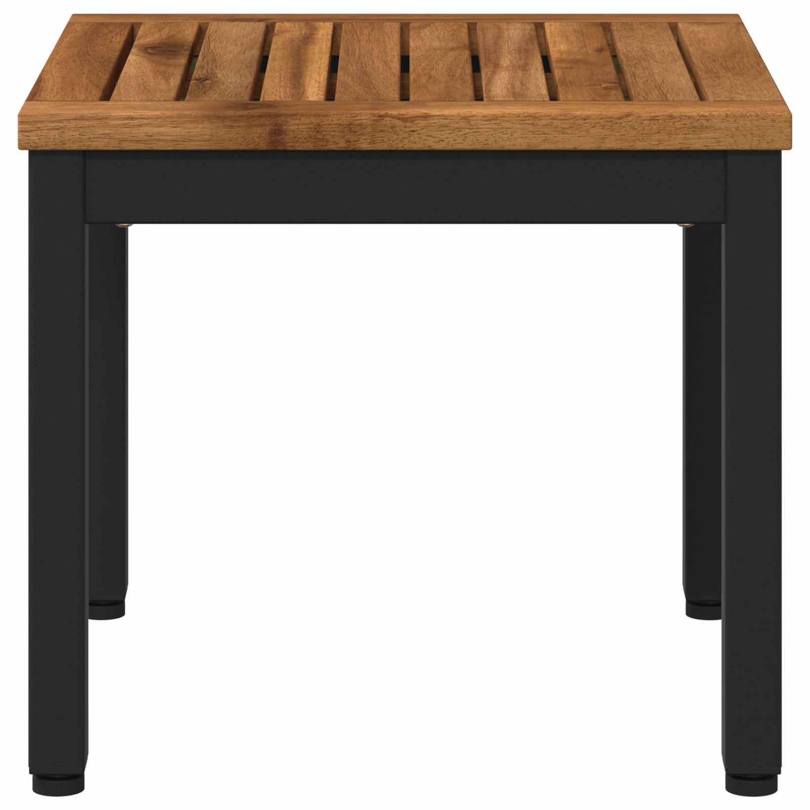 vidaXL Stolik kawowy Naturalny i czarny 40 x 40,5 x 36 cm