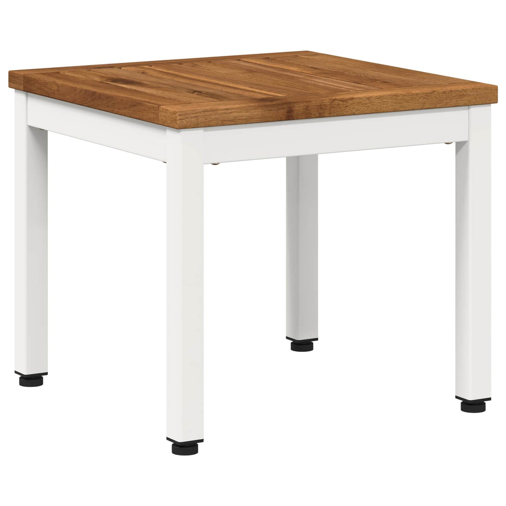 vidaXL Stolik kawowy Naturalne i białe 40 x 40,5 x 36 cm