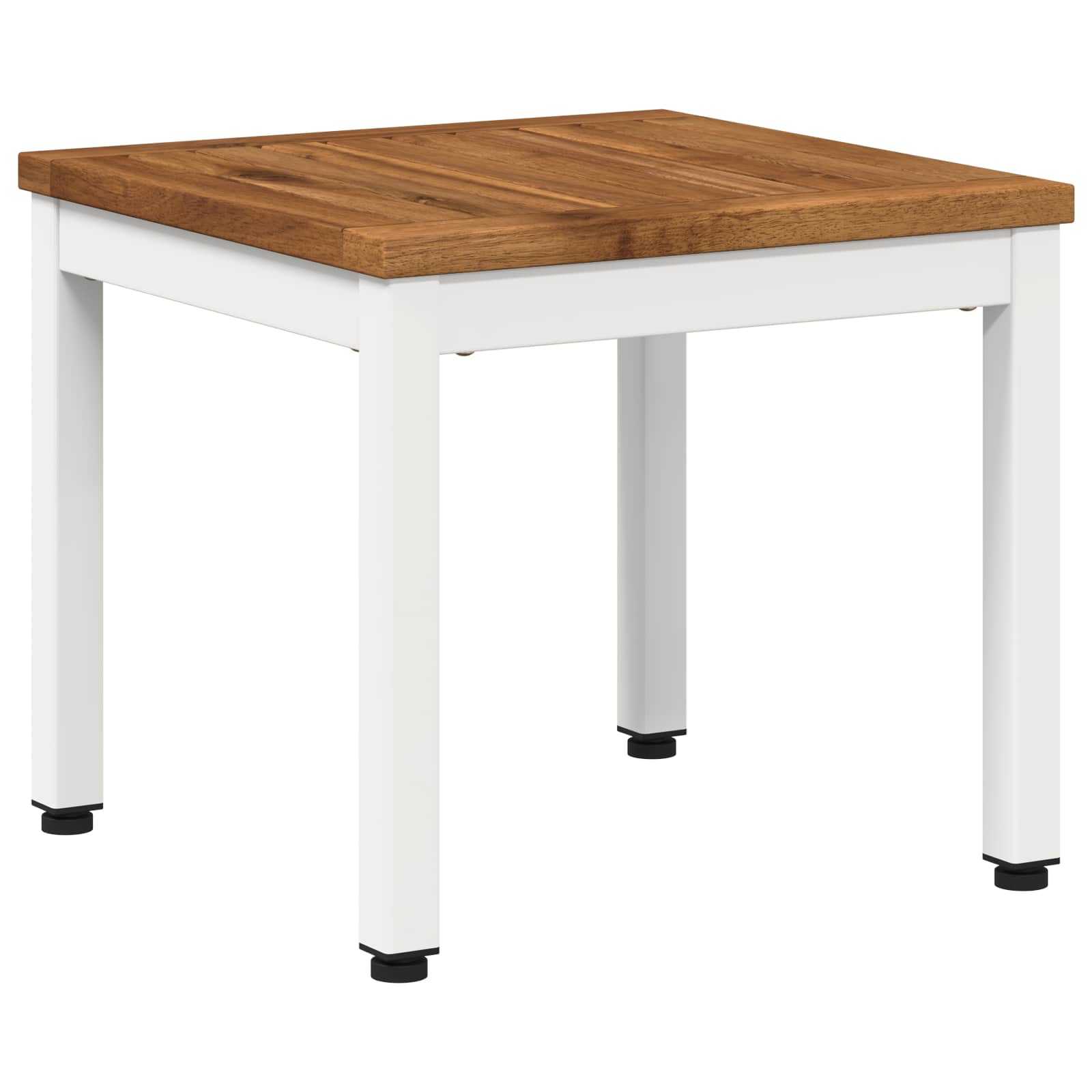 vidaXL Stolik kawowy Naturalne i białe 40 x 40,5 x 36 cm