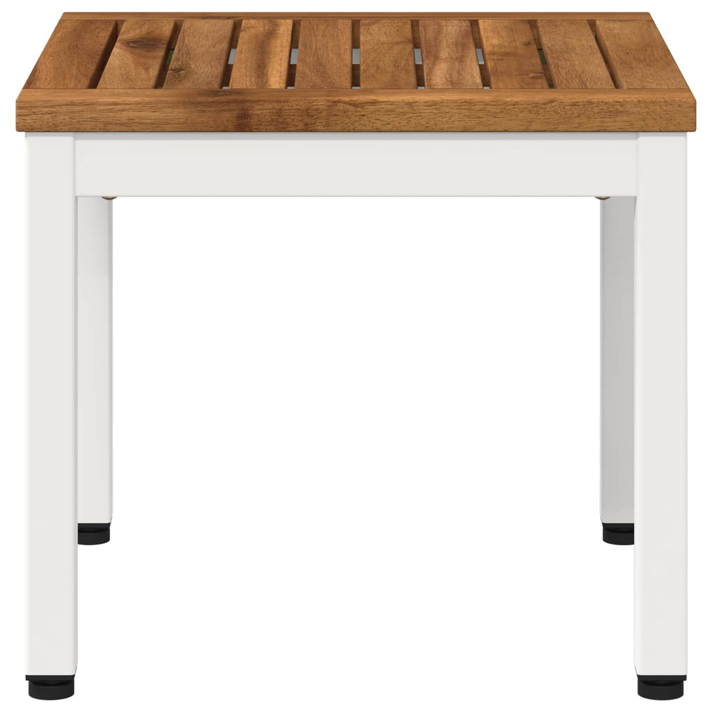 vidaXL Stolik kawowy Naturalne i białe 40 x 40,5 x 36 cm