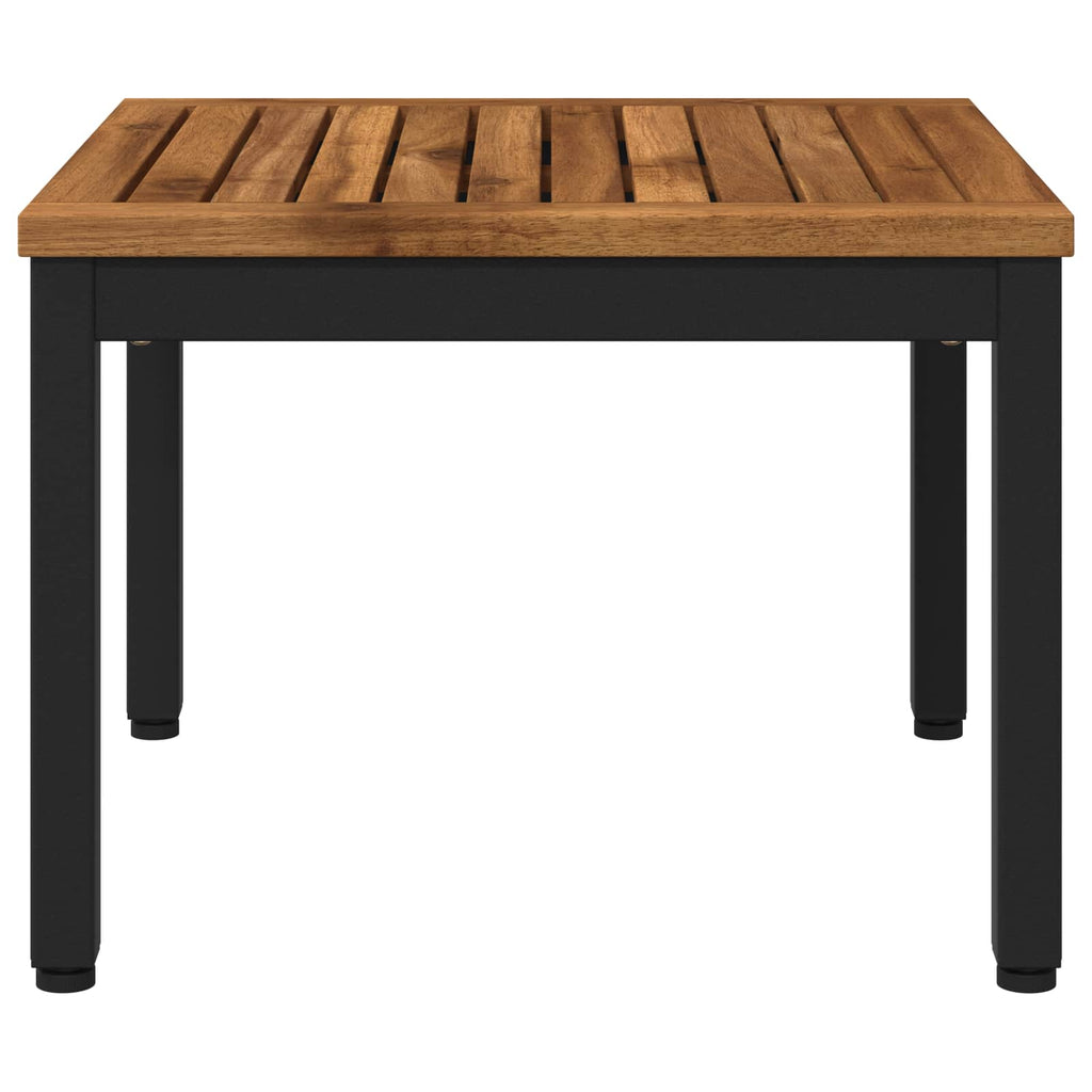 vidaXL Stolik kawowy Naturalny i czarny 50 x 48,5 x 36 cm